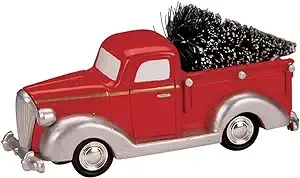 Lemax 84837 Christmas Village Pick-Up Truck, Polyresin, Red