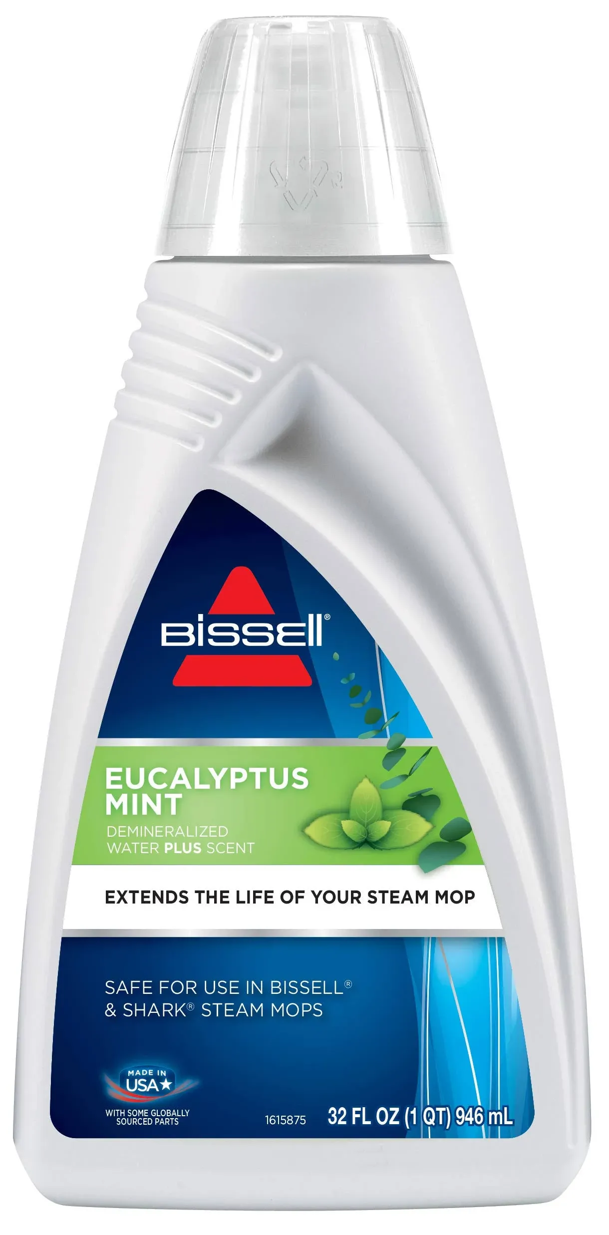 BISSELL EUCALYPTUS MINT DEMINERALIZED STEAM MOP WATER, Surface Type: Hard Floors