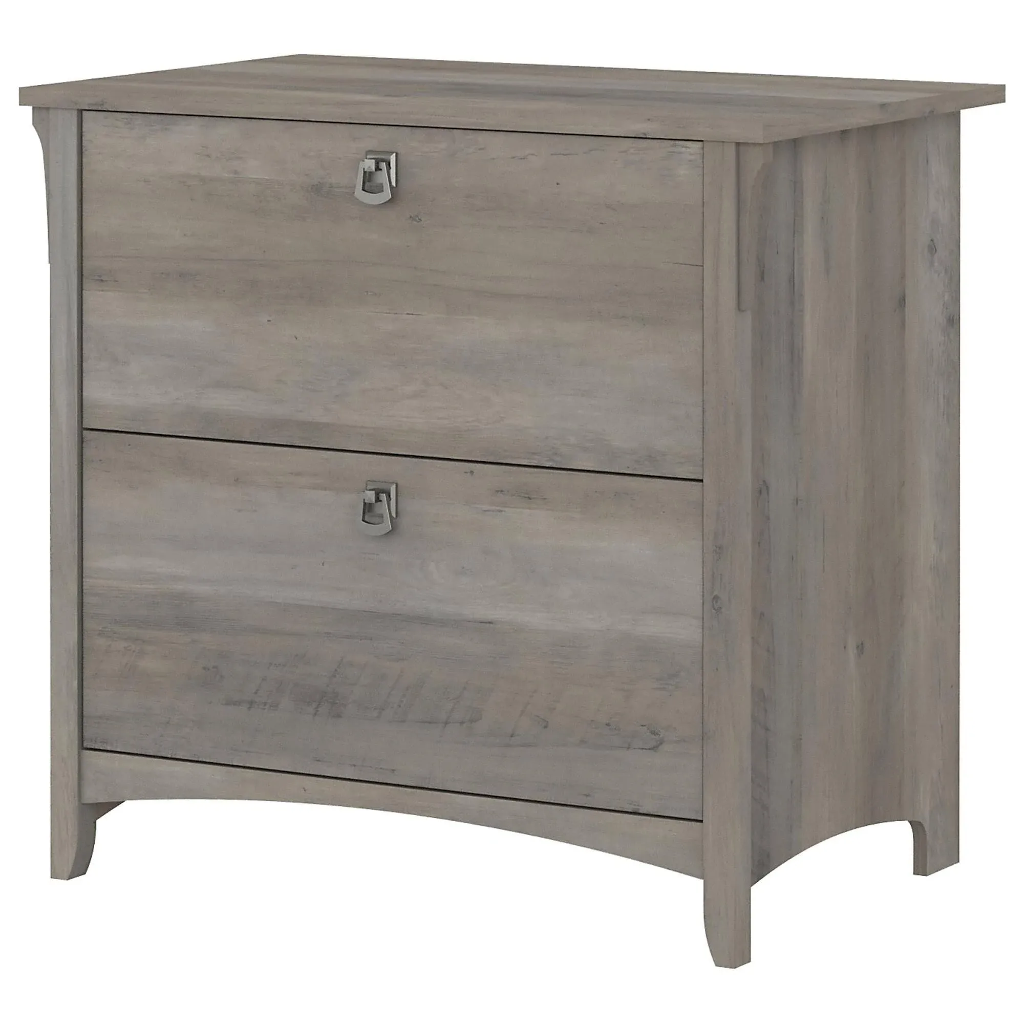 Bush Furniture Salinas 2 Drawer Lateral File Cabinet in Driftwood Gray