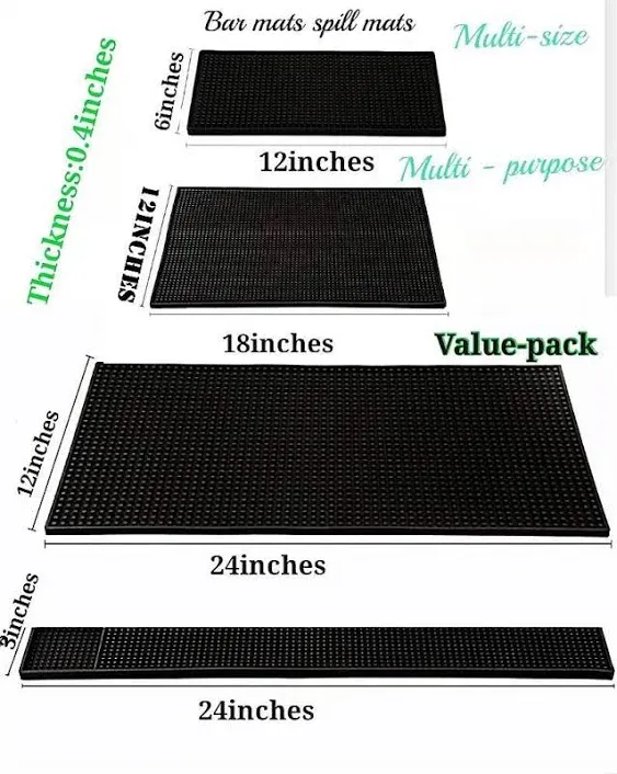 Bar Mat Spill Mat For Cocktail And Coffee Bar Set Of 4 Nonslip