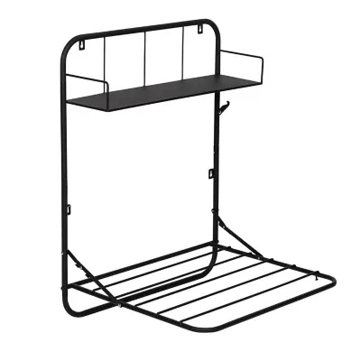 Honey-Can-Do Collapsible Wall-Mounted Drying Rack w/Shelf