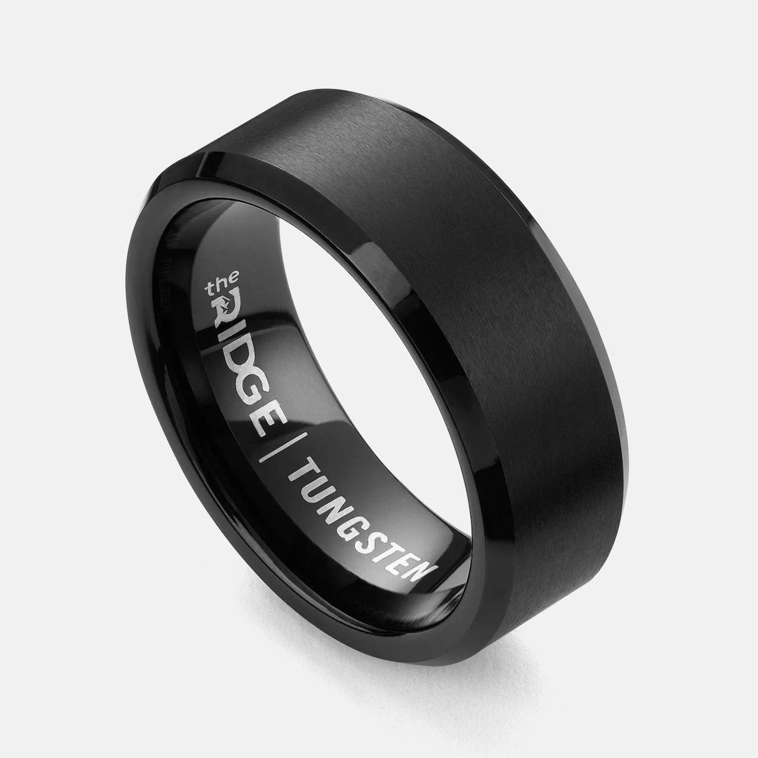 Ridge Tungsten Wedding Band with Silicone Band