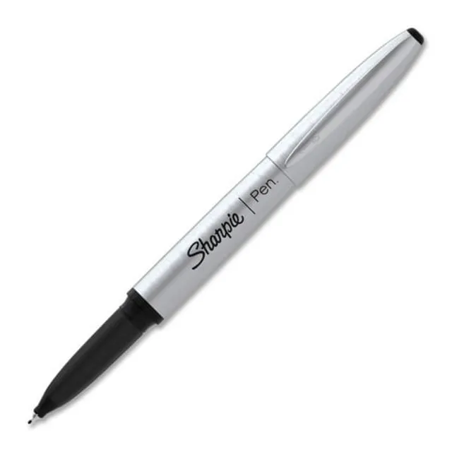 Sharpie Stainless Steel Grip Pen, Fine Point (0.4mm), Black Ink, Open Stock