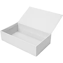 Creative Hobbies Ready to Decorate White Paperboard Box with Hinged Lid, 8.5 x 5 x 2.25 Inches -Pack of 3