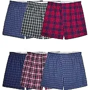 Fruit of the Loom Men's Woven Boxers, 6 Pack, Sizes S-3XL