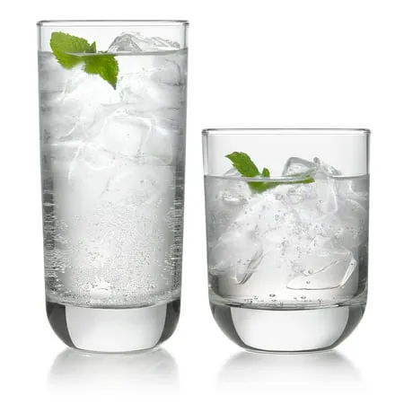 Libbey Polaris 16-Piece Tumbler and Rocks Glass Set