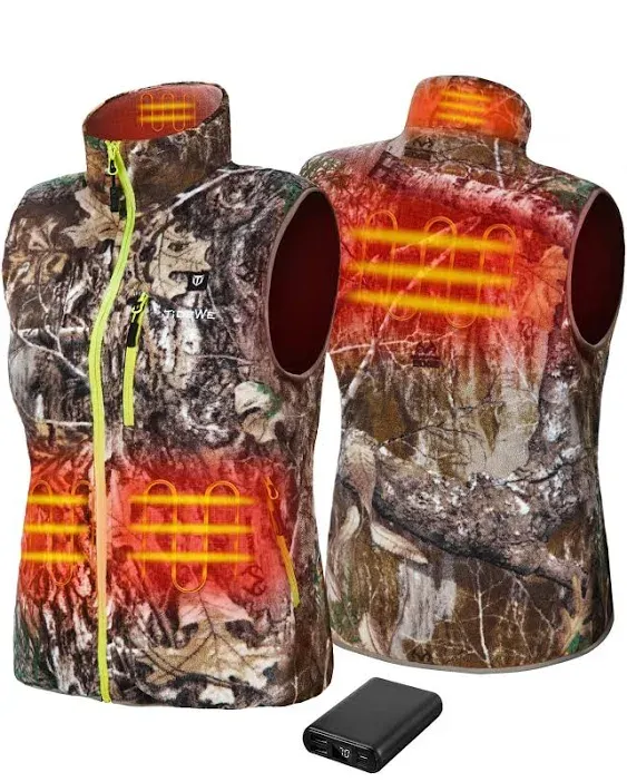 TIDEWE Women’s Lightweight Heated Vest with Battery Pack for Hunting/Hiking