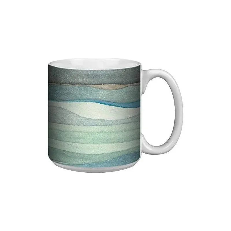 Tree-free Greetings Extra Large 20-Ounce Ceramic Coffee Mug Watercolor