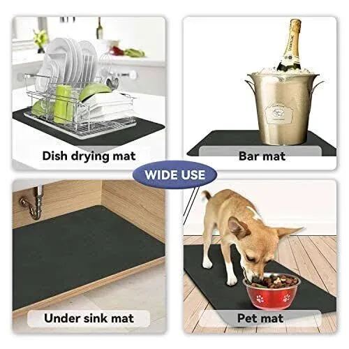 Cassaio Coffee Mat Dish Drying Mat For Kitchen Counter Hide Stain