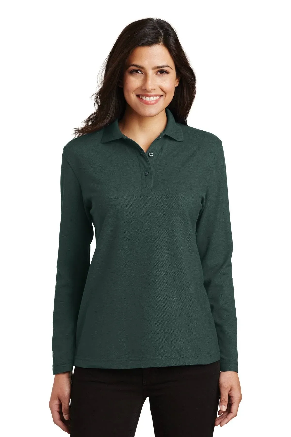 Port Authority Women's Long Sleeve Silk Touch Polo