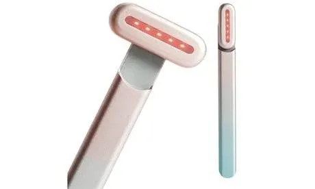 Solawave 4-in-1 Facial Wand | Red Light Therapy for Face and Neck | Microcurrent Facial Device for Anti-Aging | Skin Tightening Machine | Face Massager | Facial Wand (Rose Gold)