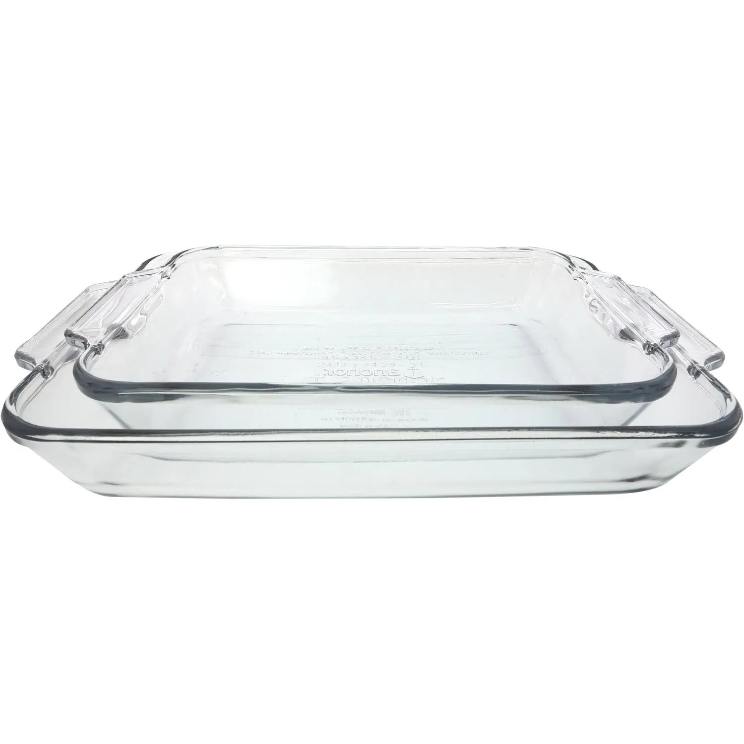 Glass Baking Dishes for Oven, 2 Piece Set (2 Qt &amp; 3 Qt Glass Casserole Dishes)