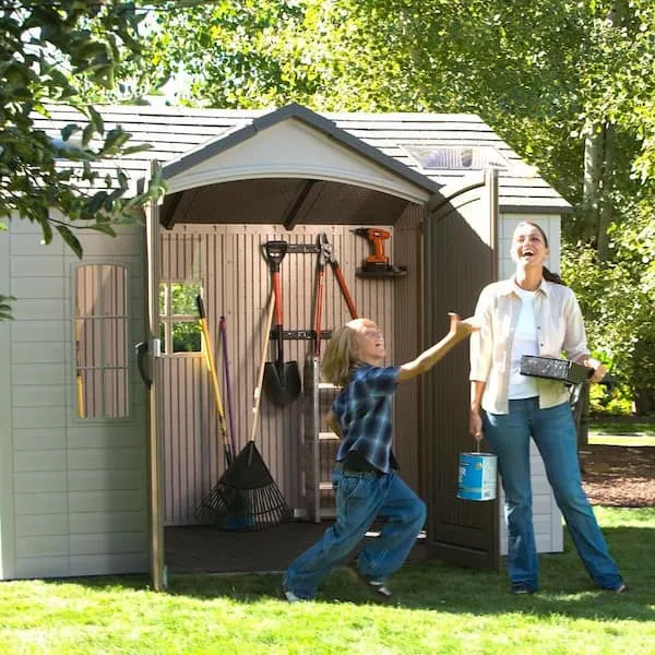 Lifetime 10 ft. x 8 ft. Resin Outdoor Garden Shed 60005