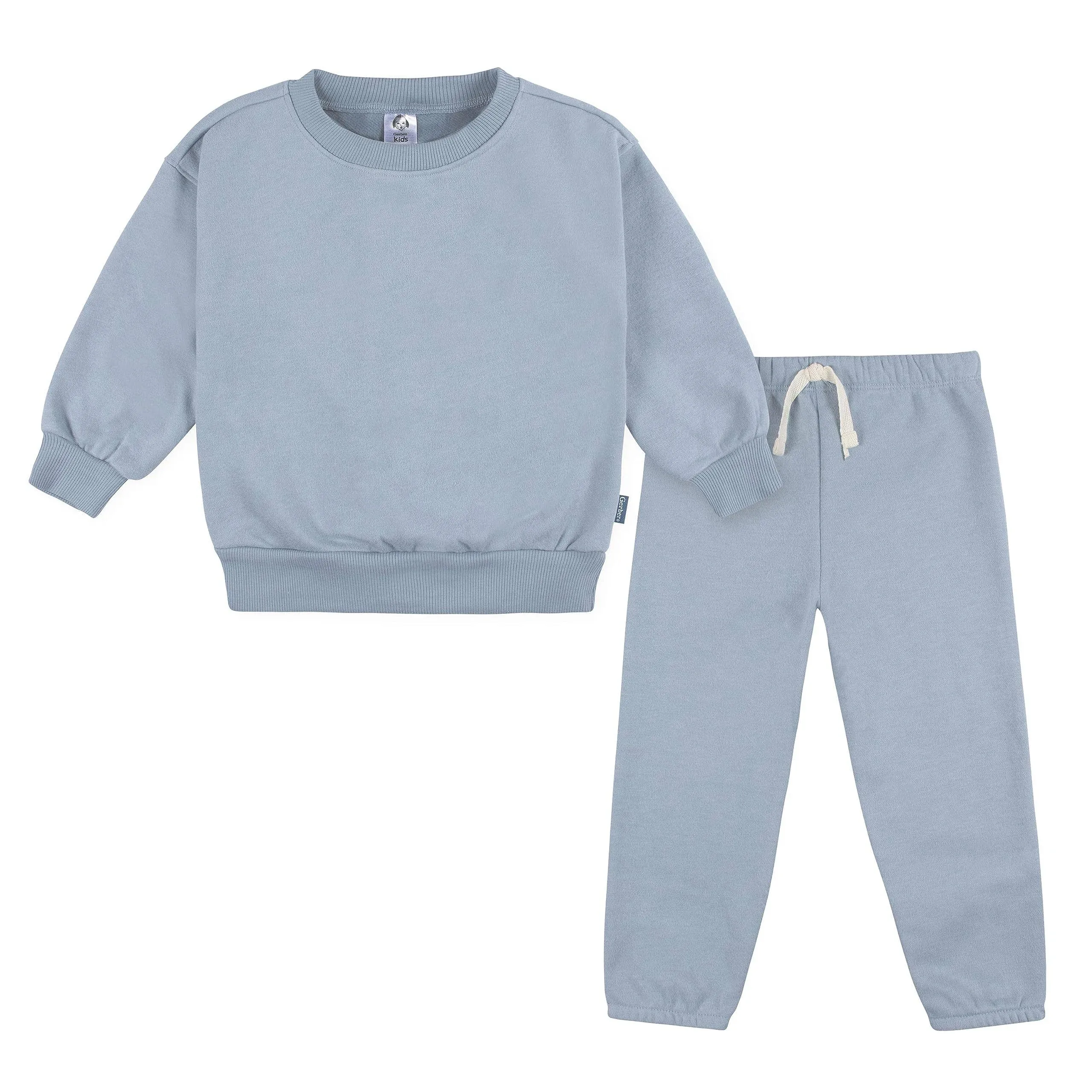 Gerber Baby Girls' Toddler 2-piece Fleece Sweatshirt and Jogger Set