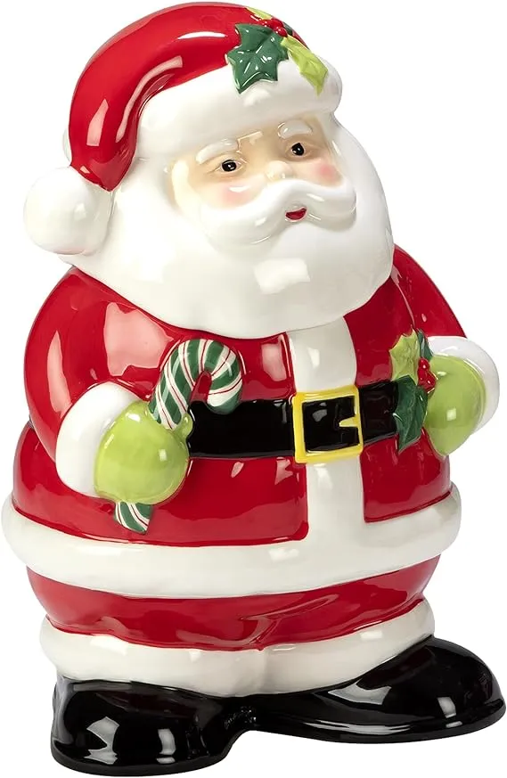 Certified International Holiday Magic Santa 3-D Cookie Jar, 72 oz.