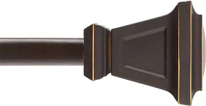 Kenney Seville Window Curtain Rod, 90-130, Oil Rubbed Bronze