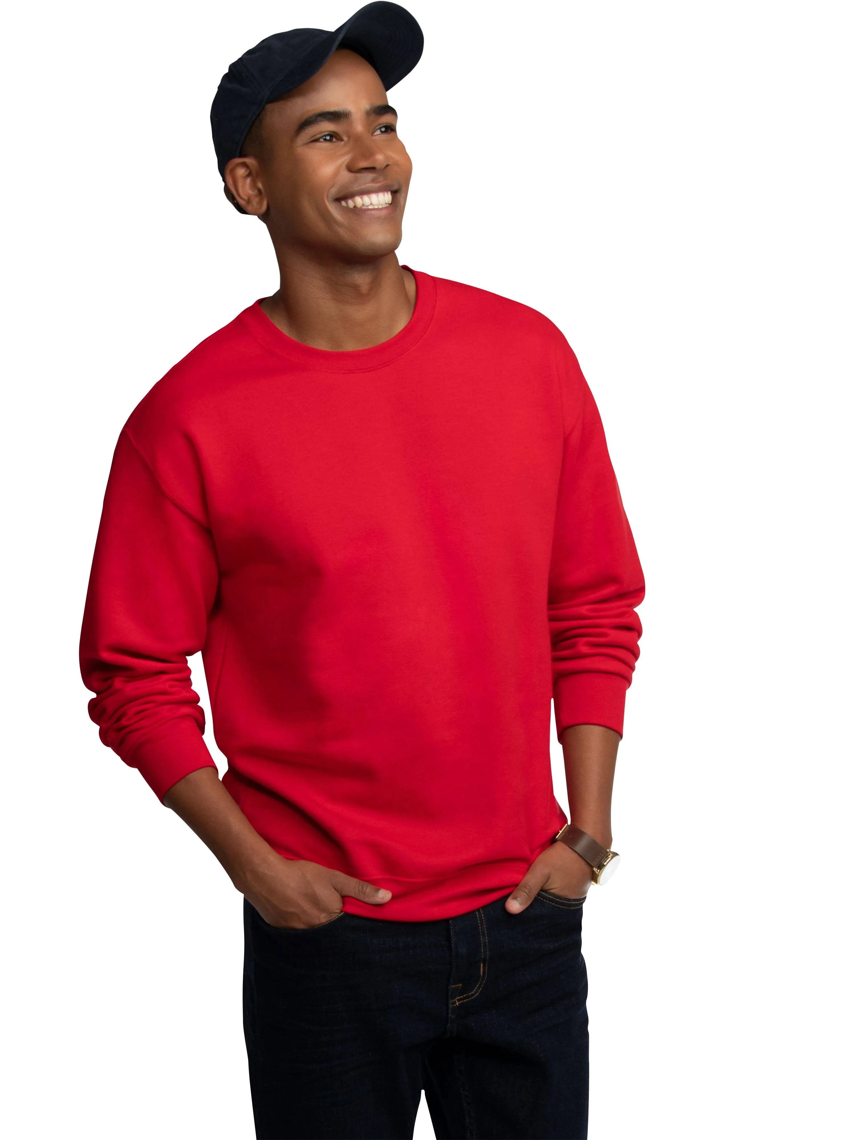 Fruit of the Loom Long Sleeve Pullover Solid Sweatshirt (Men's), 1 Pack