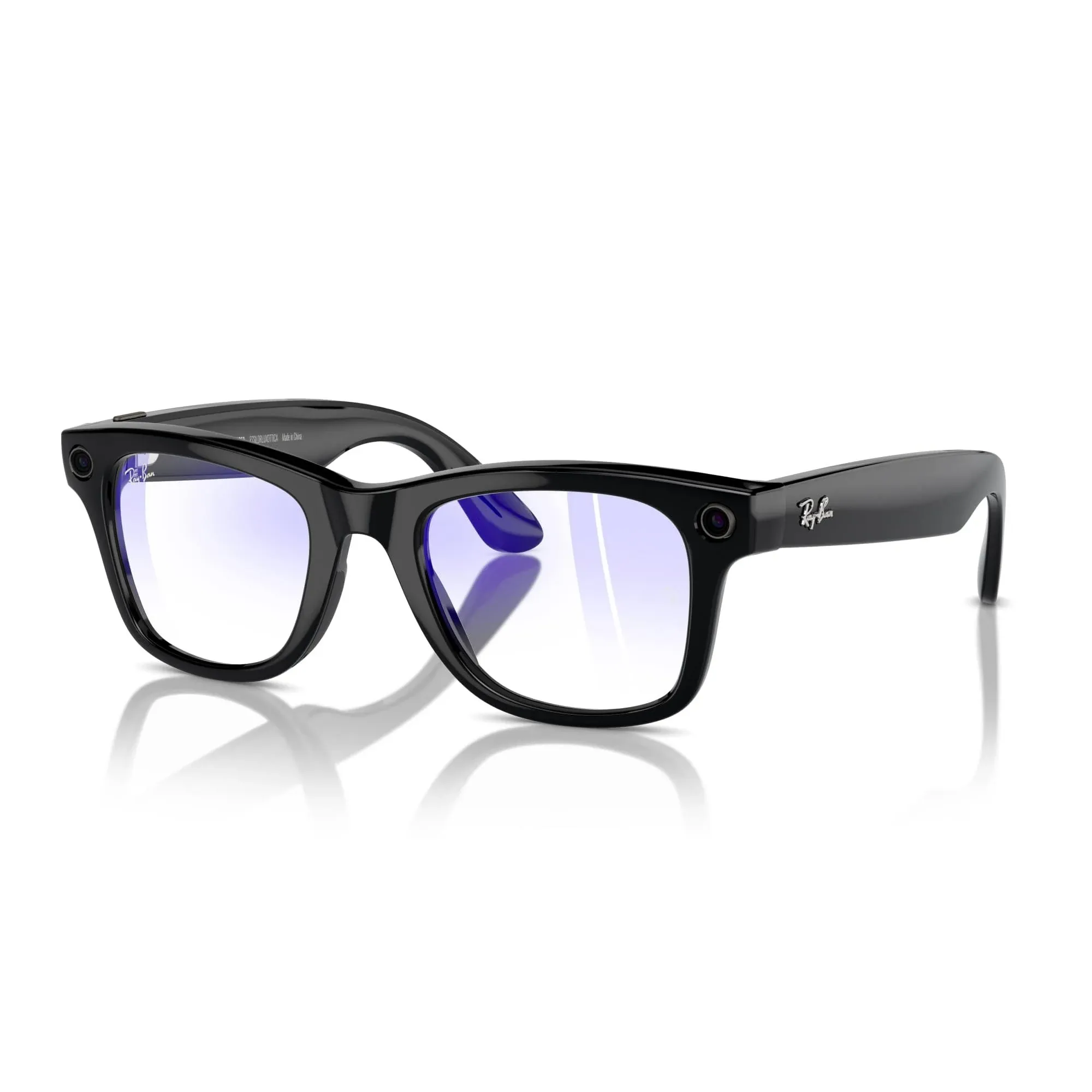 Ray Ban Meta Wayfarer - Shiny Black Clear