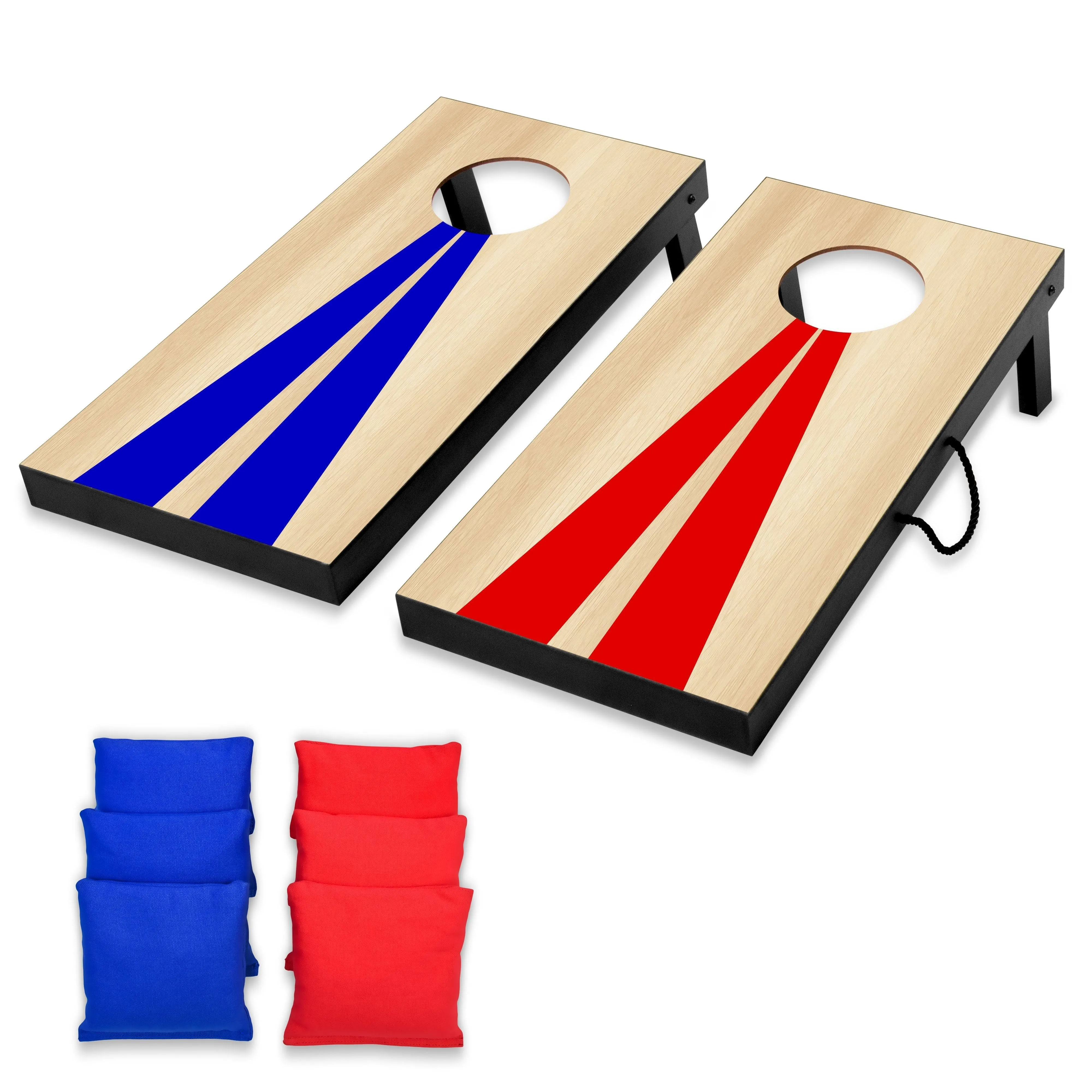 GoSports 2 ft x 1 ft Portable Size Cornhole Game Set with 6 Bean Bags - Great for Indoor & Outdoor Play (Choose Between Classic or Wood Designs)