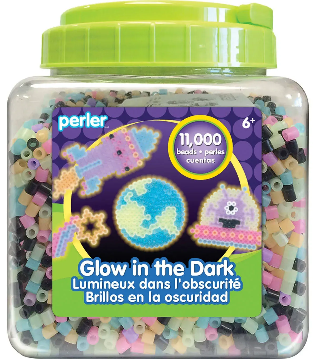 Perler Glow In the Dark Fused Beads - 11000 count