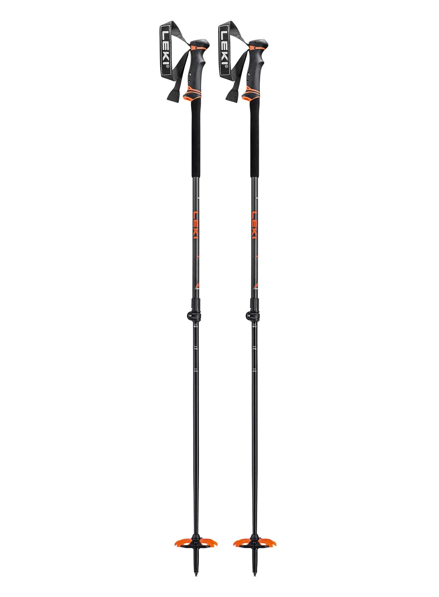 LEKI Helicon Lite Aluminum Adjustable Lightweight Ski Poles for Backcountry Skiing & Snowboarding