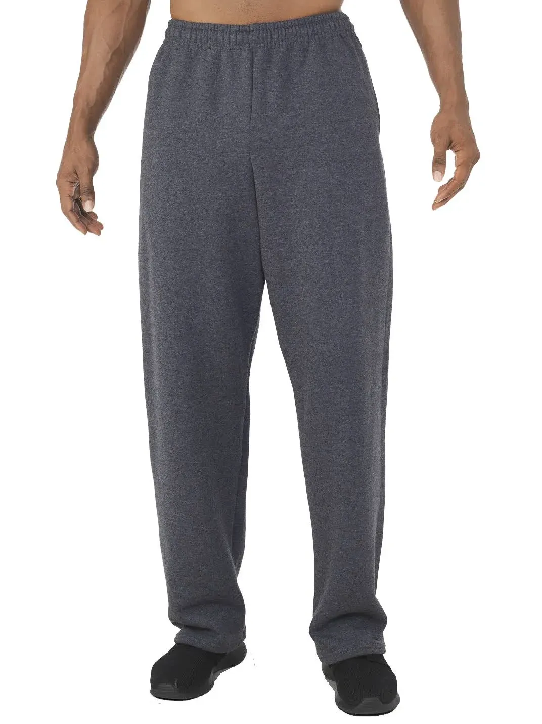 Russell Athletic Dri Power Open Bottom Pocket Sweatpants - Black Heather - 2XL