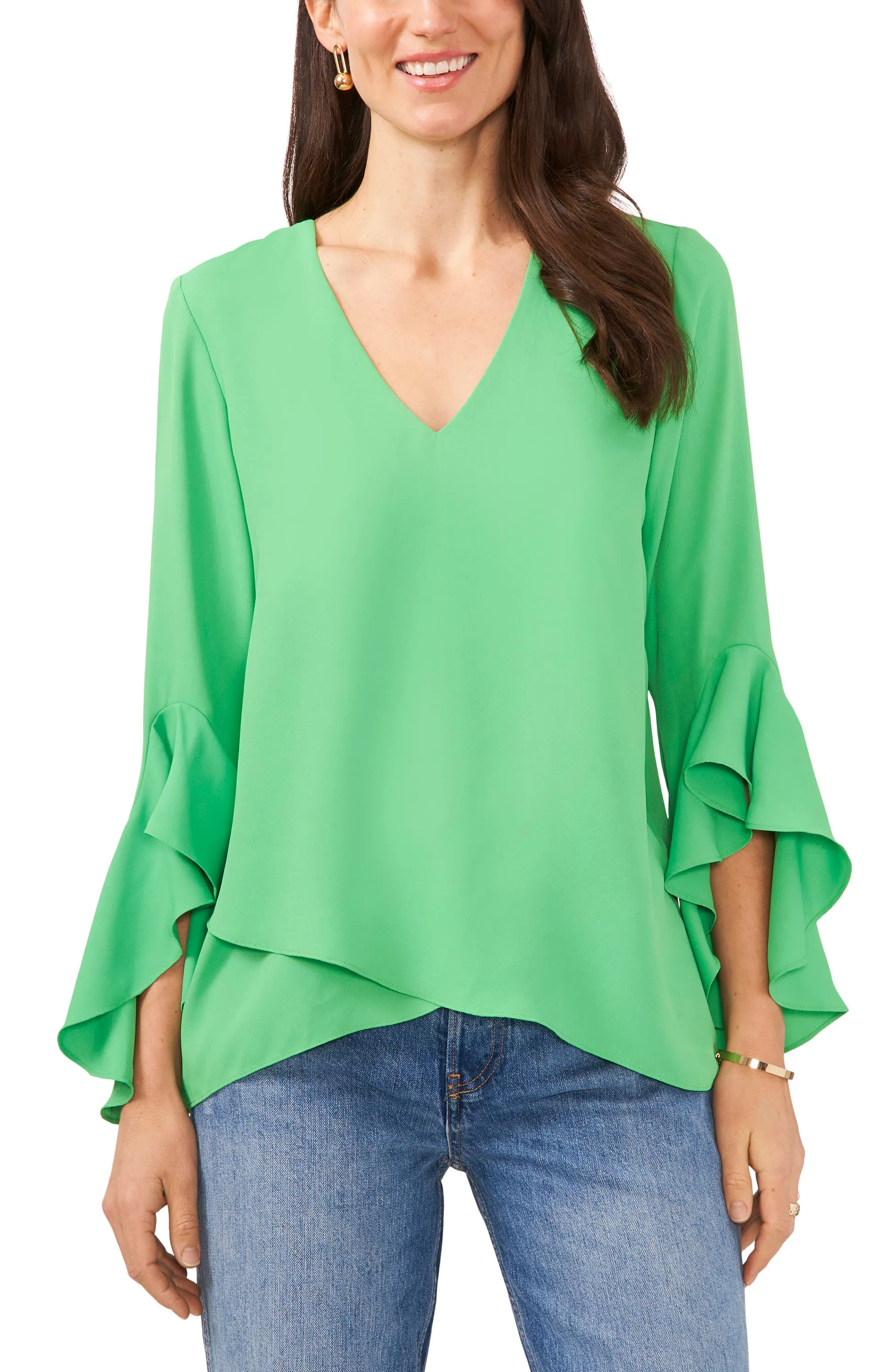 Vince Camuto Women's Flutter Sleeve Tunic