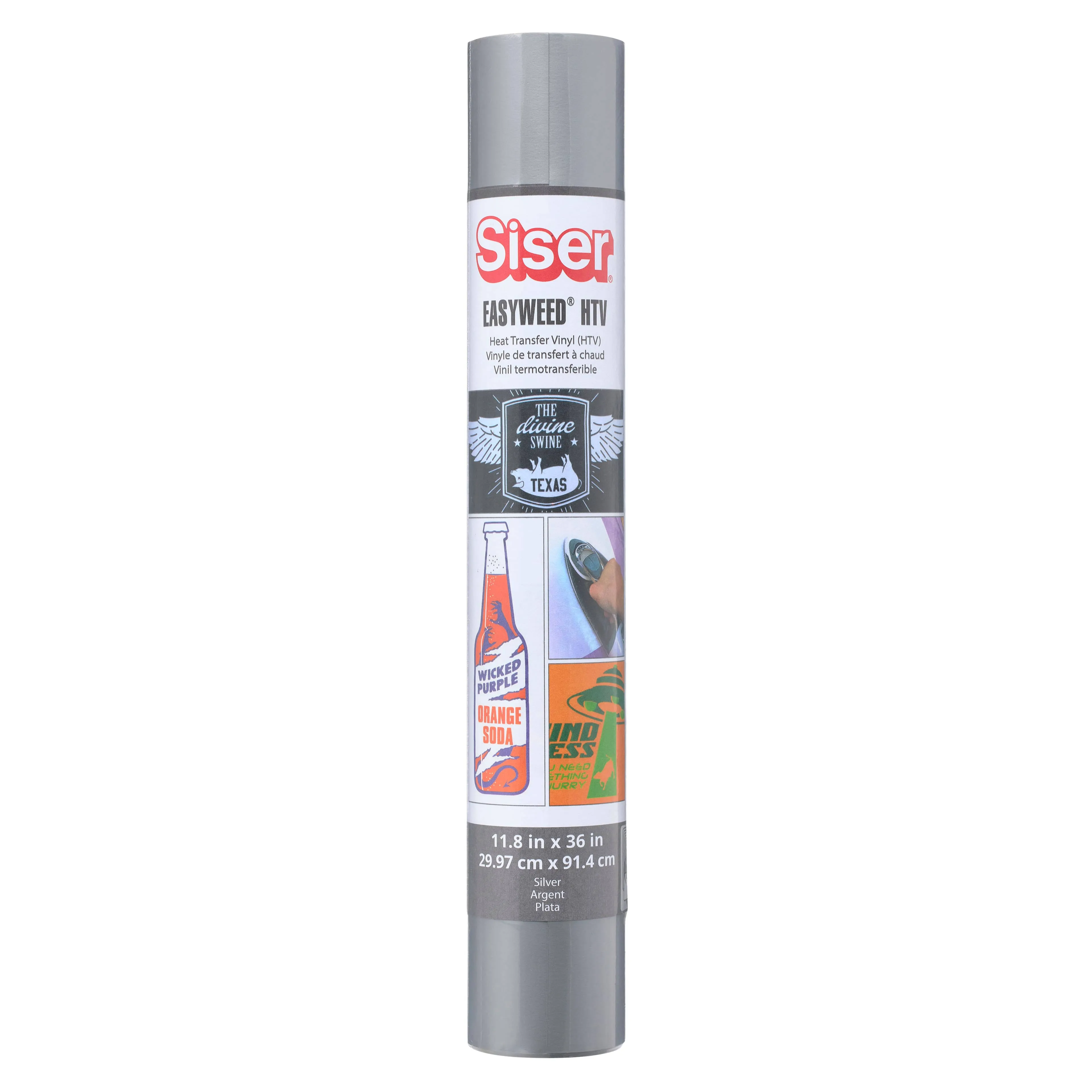 Siser EasyWeed HTV Vinyl 11.8"X36" Roll-Silver