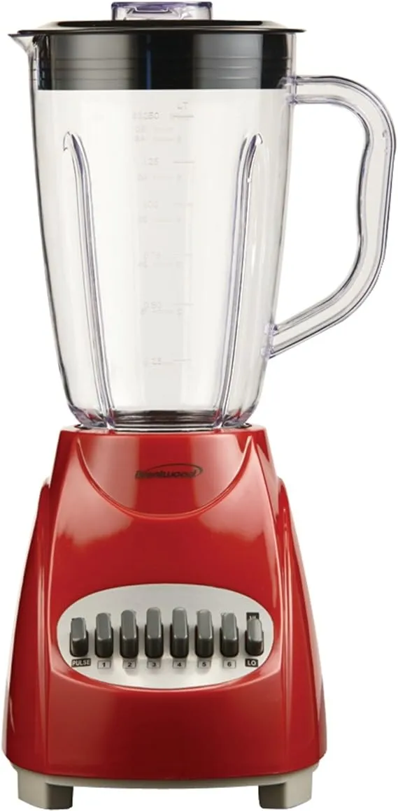 Brentwood JB-220R 12-Speed + Pulse Blender, Red