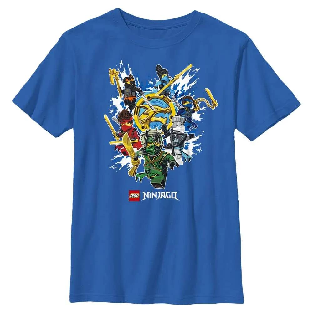 Fifth Sun Kids' Lego Ninjago Ninja Group Boys Short Sleeve Tee Shirt