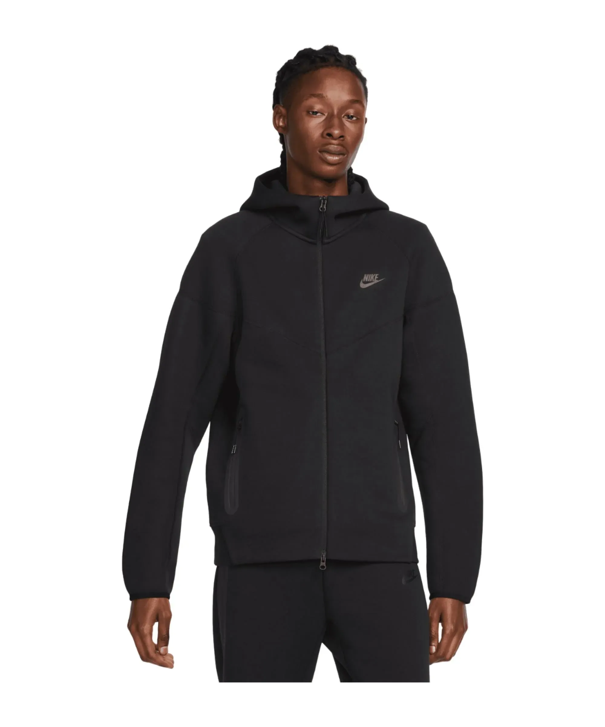 Nike Men's Tech Fleece Full-Zip Windrunner Hoodie (Black, XL)