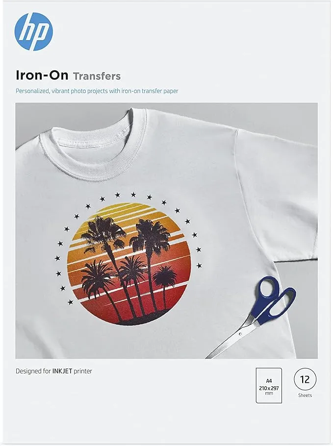 HP Iron On Transfer Paper | 8.5x11 | 12 Sheets