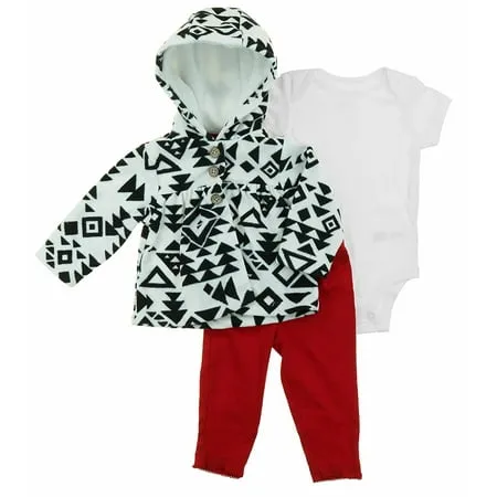 Simple Joys by Carter's Girls' Baby 4-Piece Fleece Jacket, Pant, and Bodysuit Set