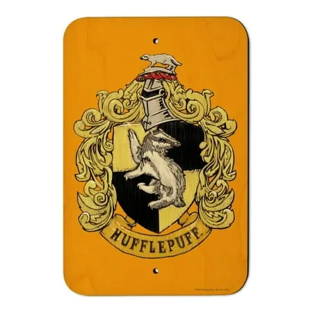 Harry Potter Hufflepuff Painted Crest Home Business Office Sign