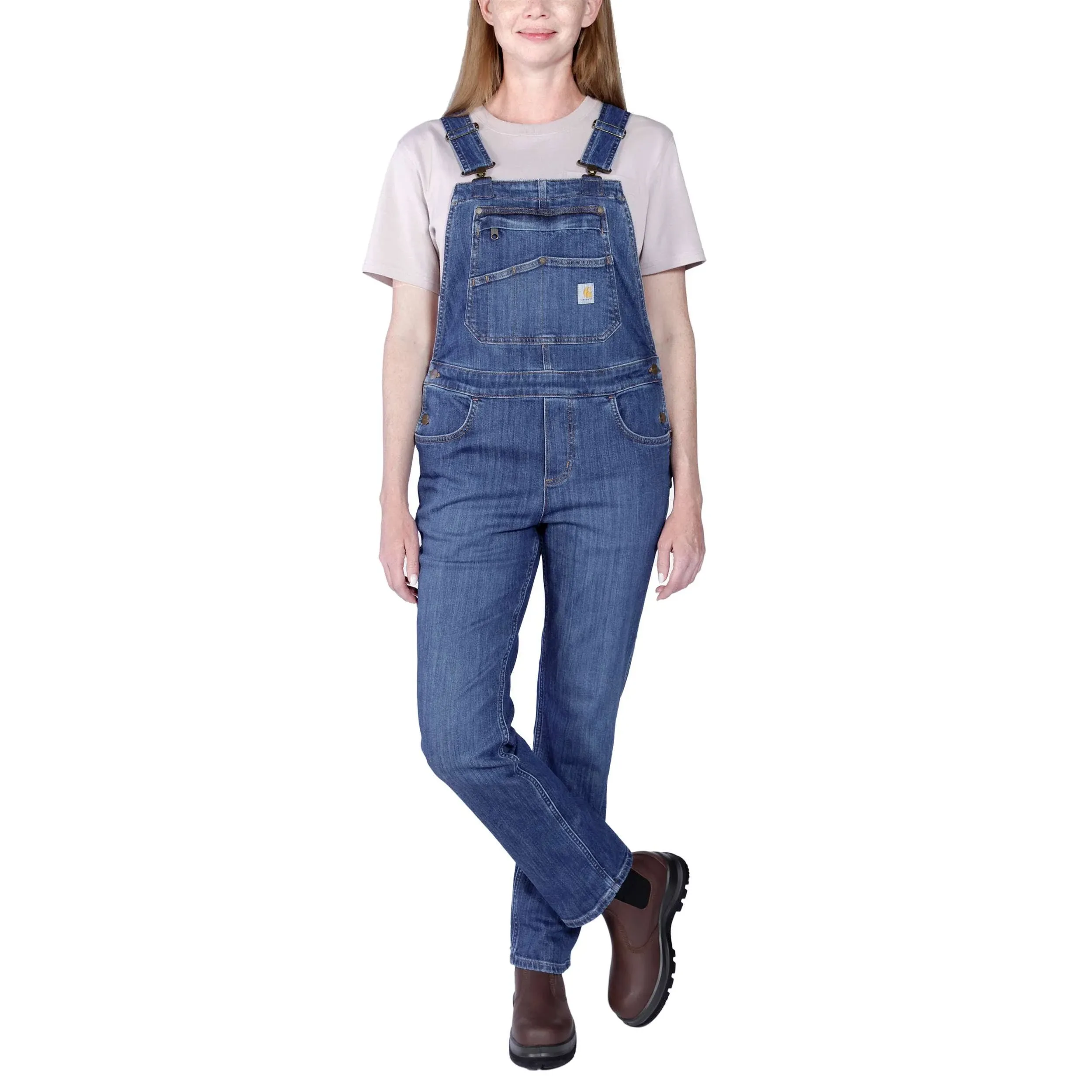 Carhartt Women's Rugged Flex Relaxed Fit Denim Bib Overall