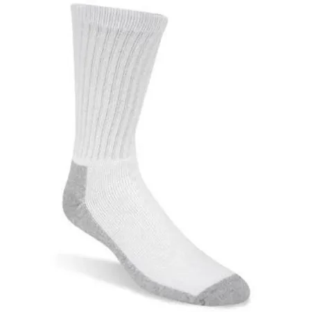 3PK LG WHT Crew Sock