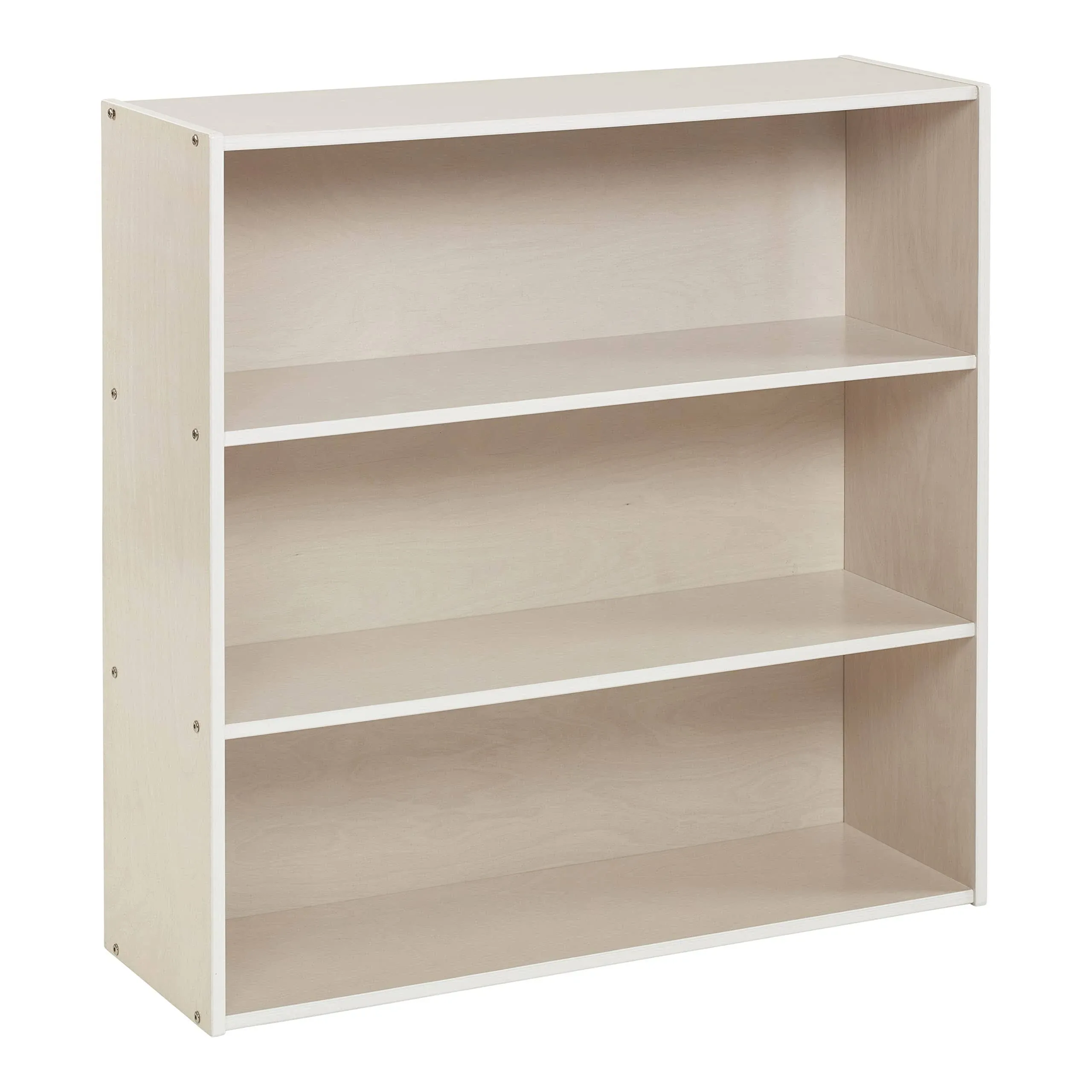 Ecr4kids Streamline 3-Shelf Storage Cabinet, 36in, Kid's Bookshelf, White Wash