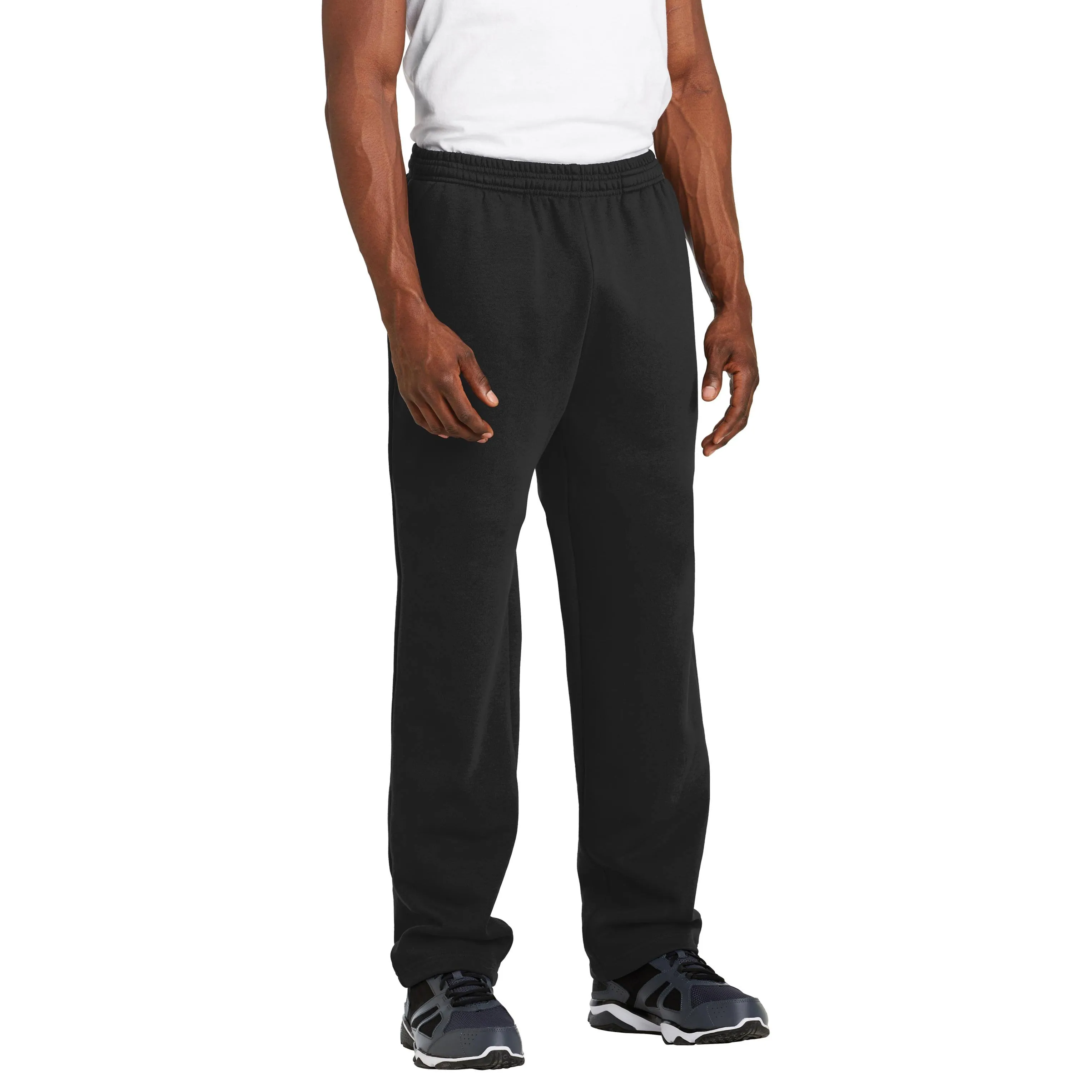 Sport Tek ST257 Open Bottom Sweatpant - Black - L