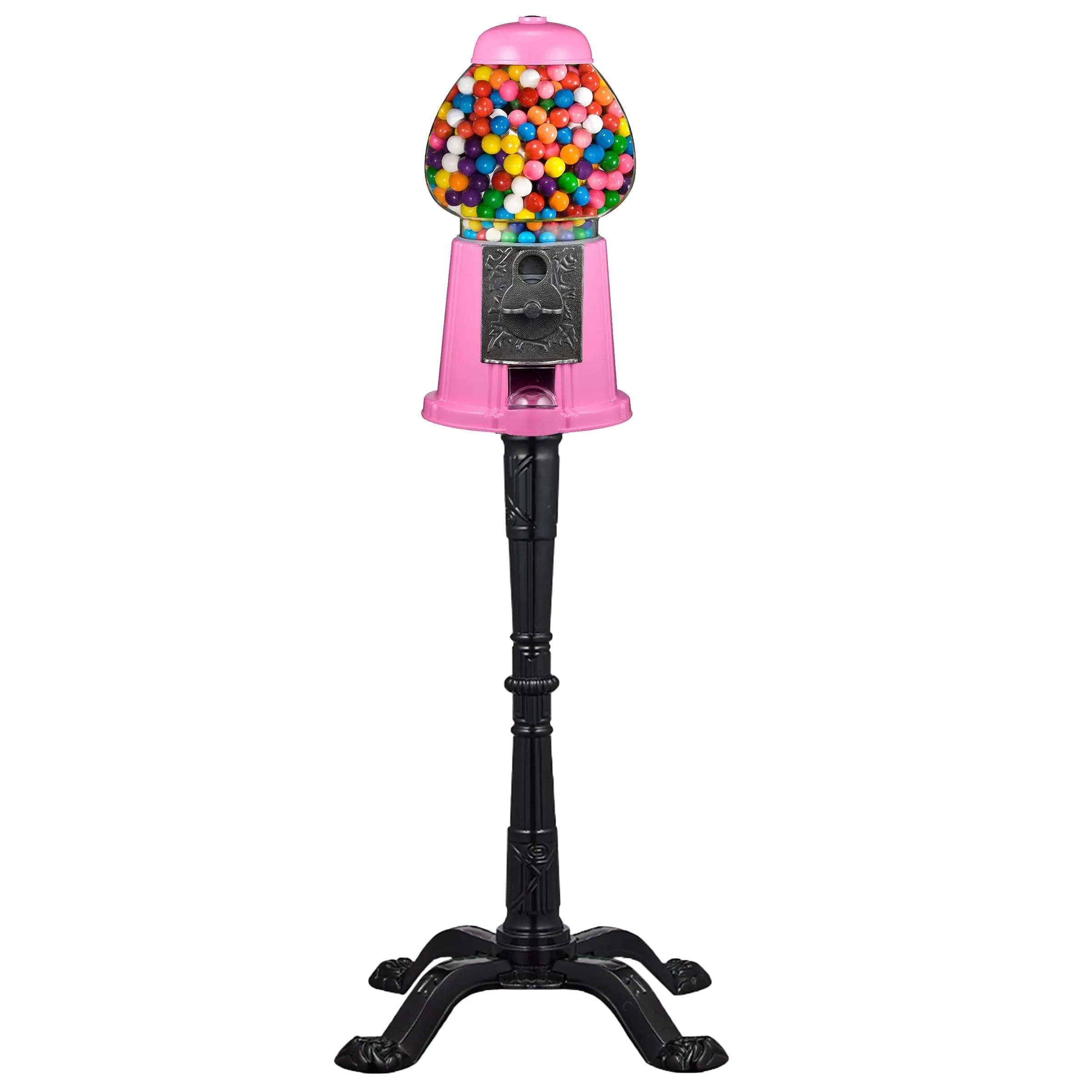 Great Northern Popcorn 15" Gumball Machine with Stand and Coin Bank - Pink