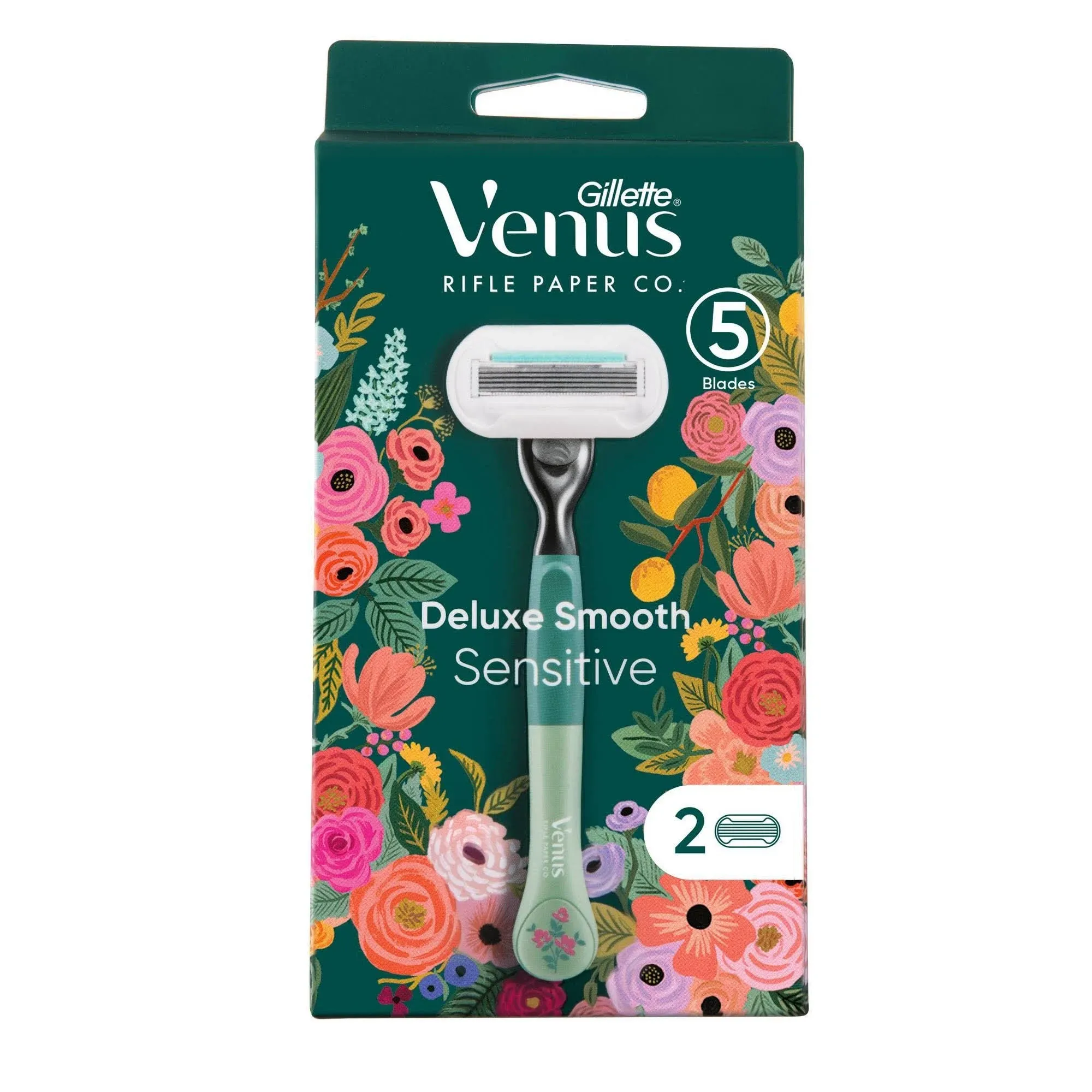 Gillette Venus Rifle Paper Co. Deluxe Smooth Sensitive Razor