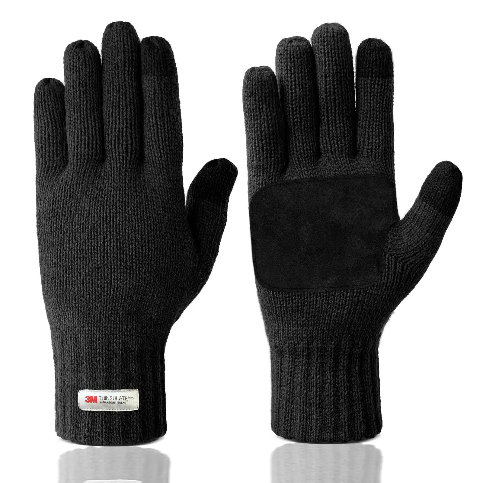 EvridWear Mens Winter Warm Knitted Thermal Touchscreen Gloves with 3M Thinsulate