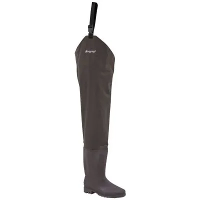 Frogg Toggs Rana II Bootfoot PVC Hip Wader (Felt), Size: 13, Brown