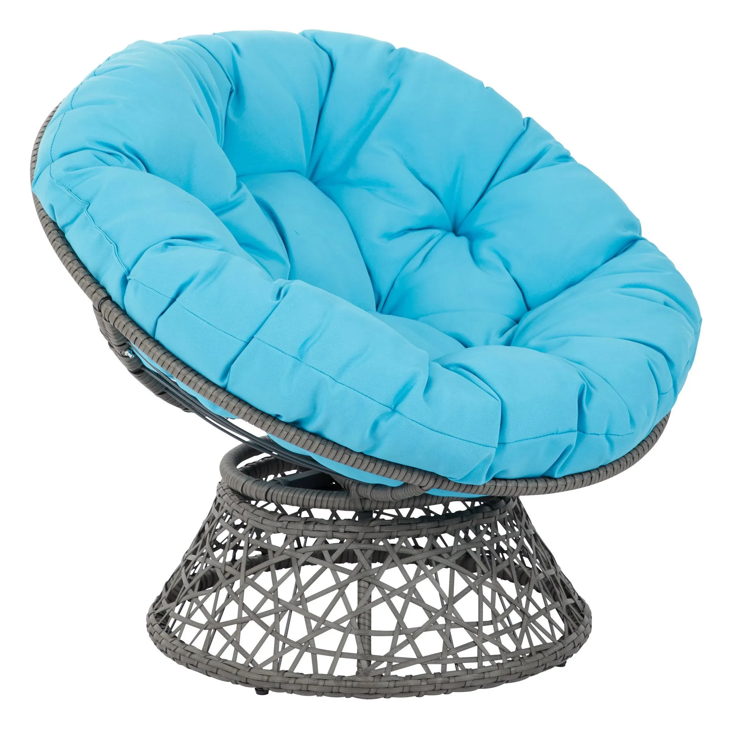 OSP Home Furnishings - Papasan Chair - Blue