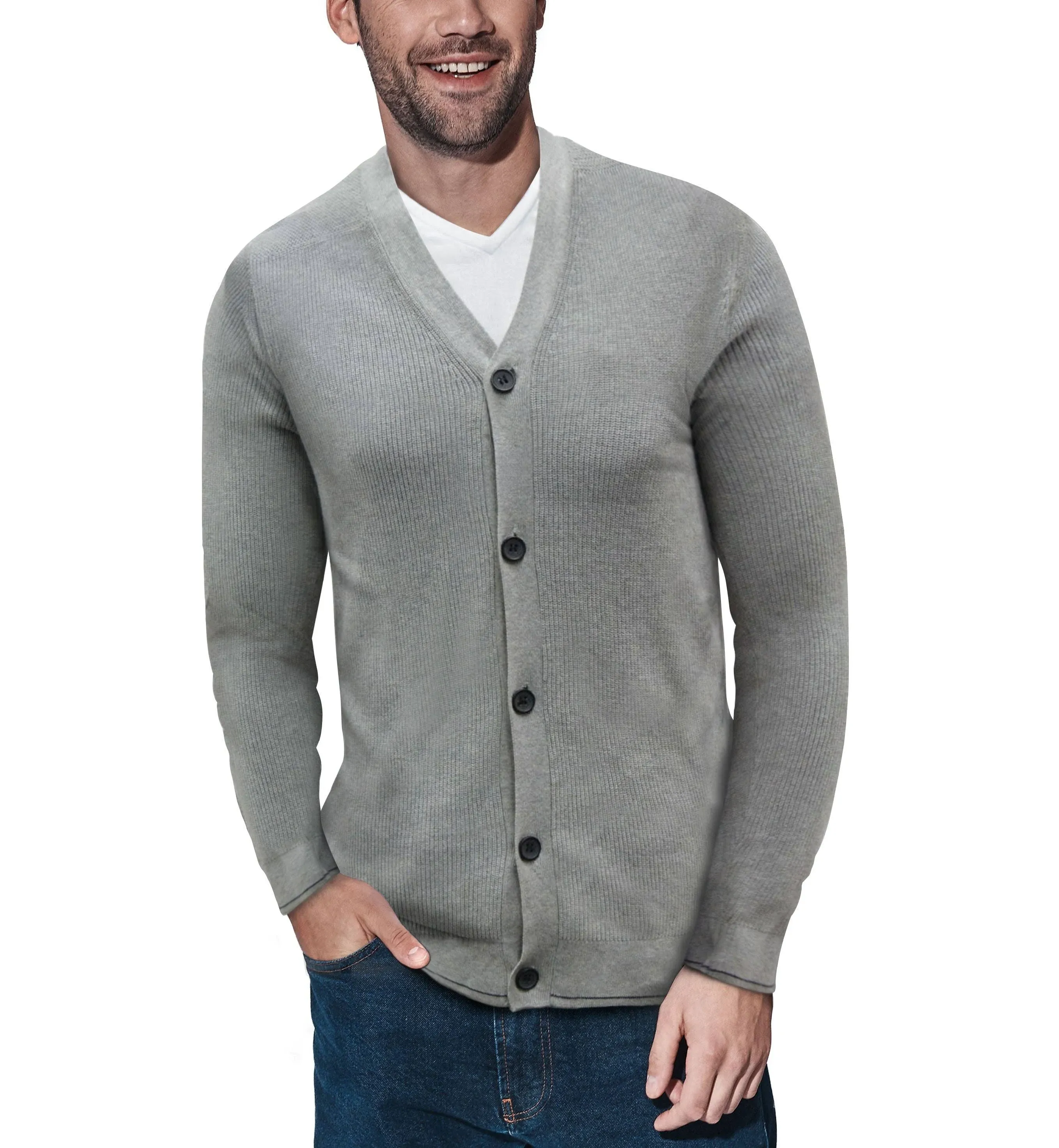 X RAY Men's Cotton Cardigan Sweater