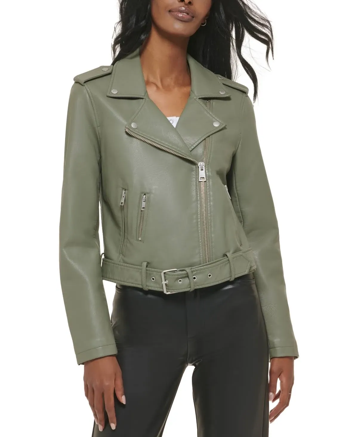 Levi's Women's Belted Faux Leather Moto Jacket (Regular & Plus Size)