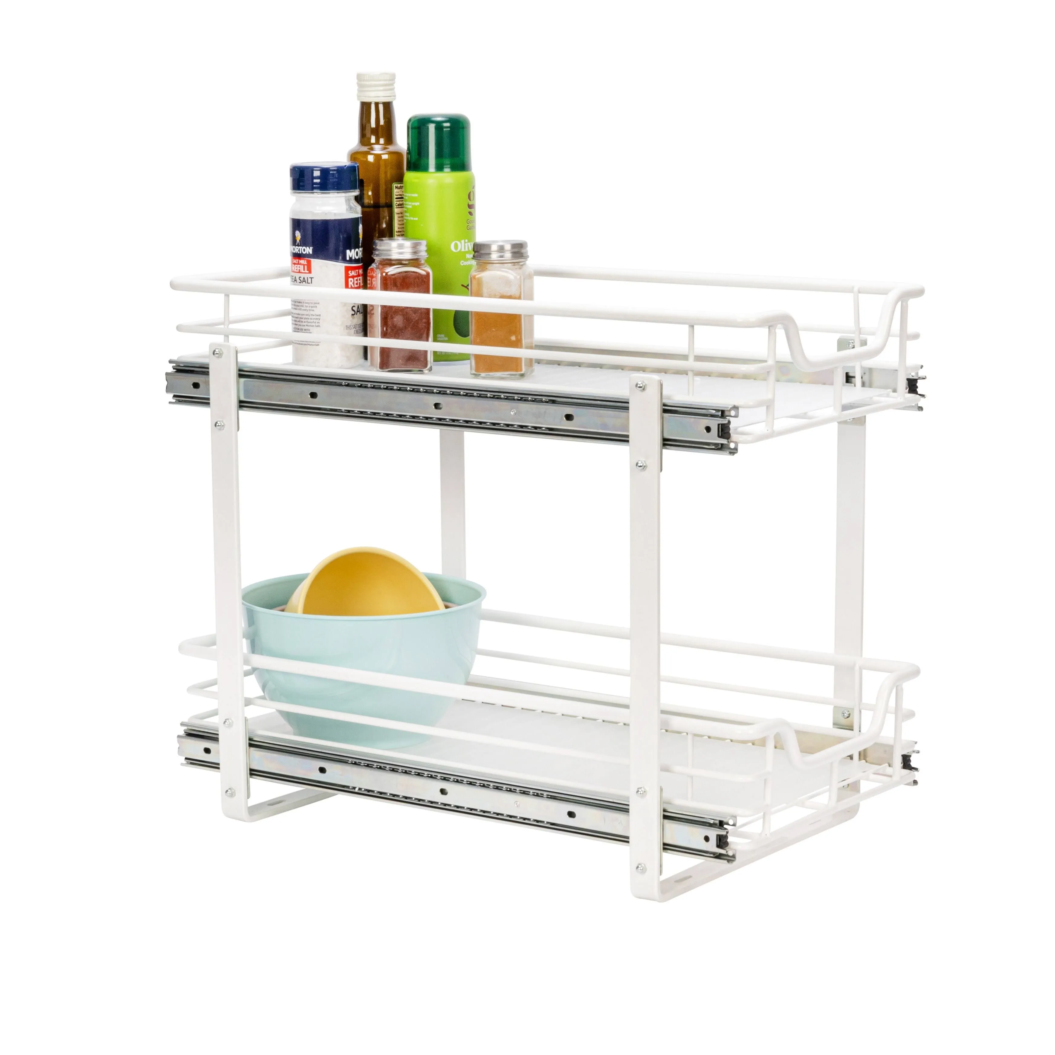 Household Essentials Glidez Slide Out Cabinet Organizer - White