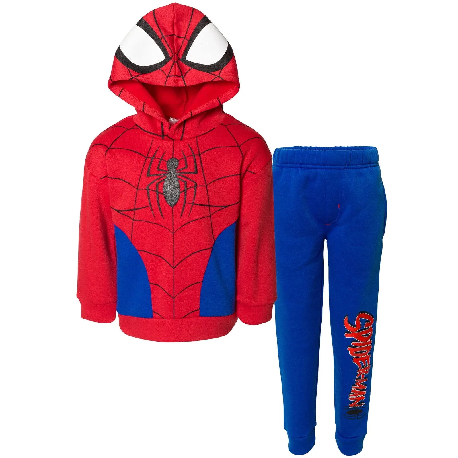 Marvel Boys Avengers Spider Man-Fleece Pullover Hoodie and Jogger and Pants Outfit Set to