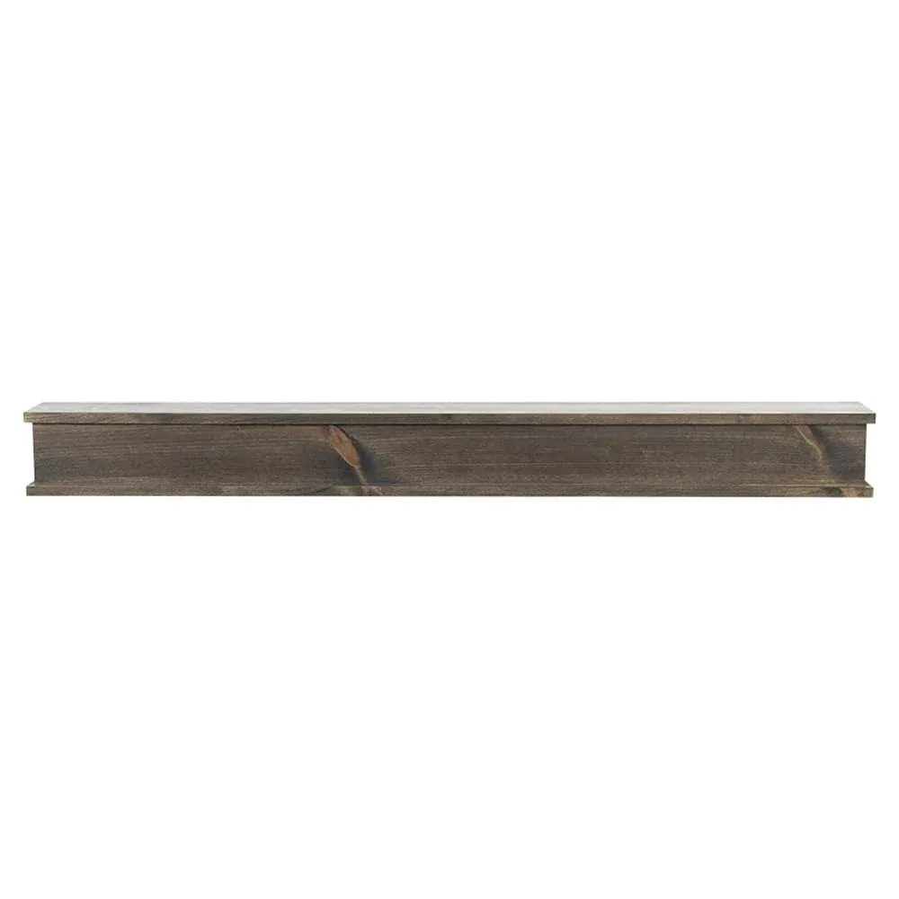 Modern Ember Cody 48 inch Floating Wood Fireplace Mantel Shelf - Driftwood