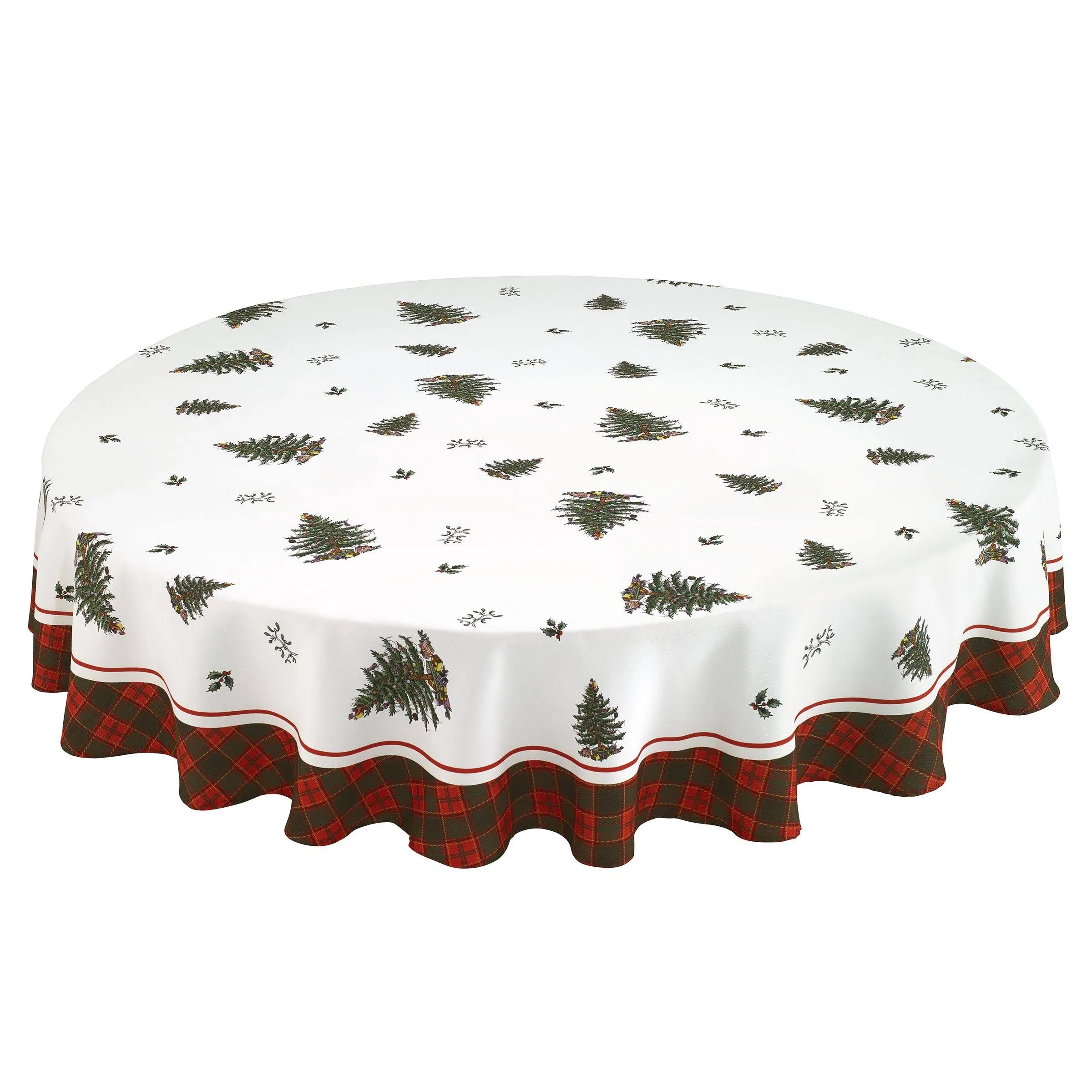 Spode Christmas Tree Tartan Tablecloth