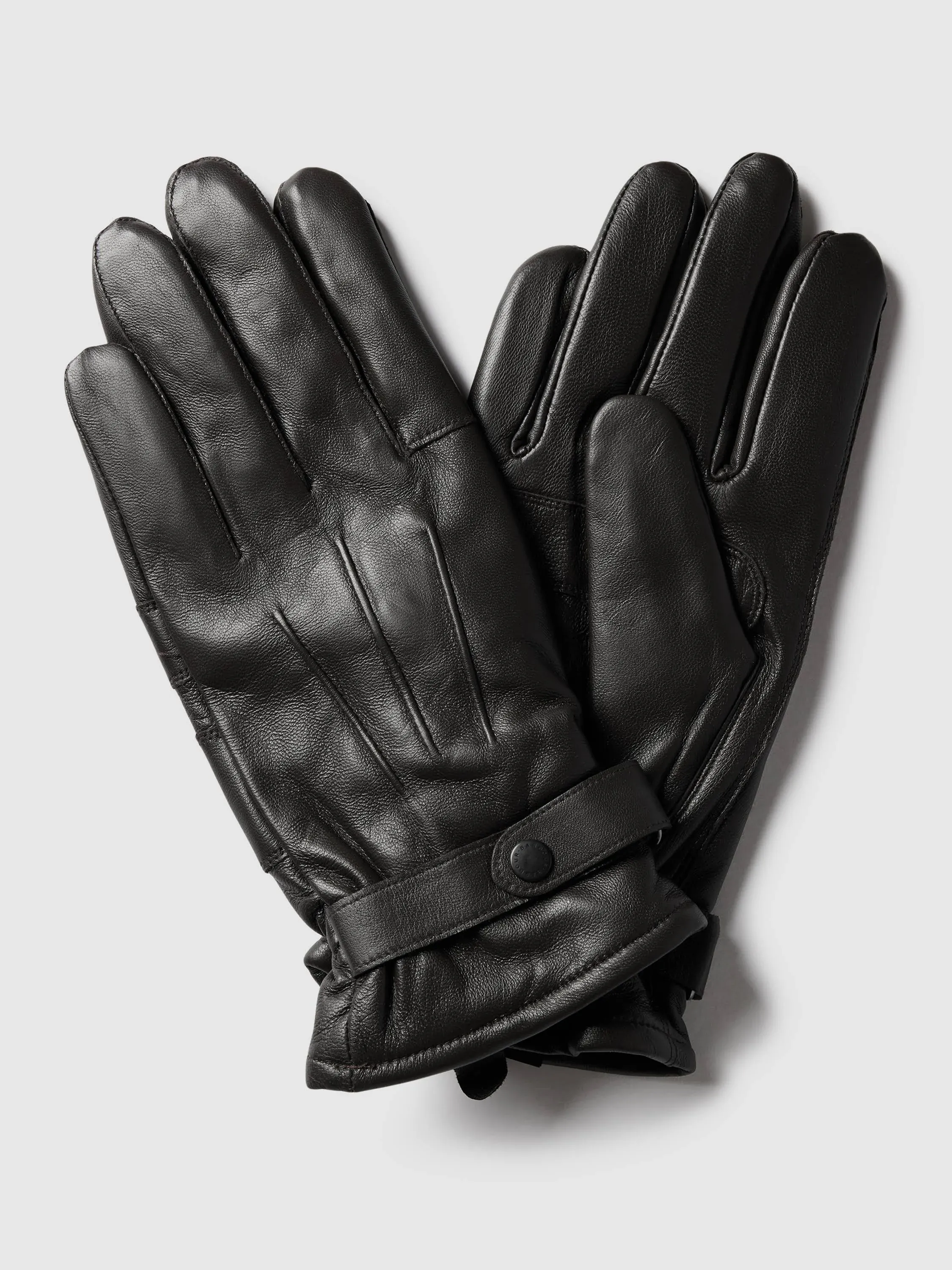 Barbour Burnished Leather Thinsulate Gloves Mens